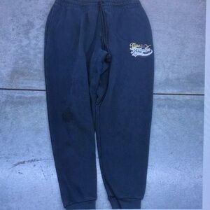 Kids Navy Joggers with Gold Print